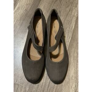 Clarks Tamzen Walk Women's Leather Cushioned Mary Jane Loafers 10M Brown